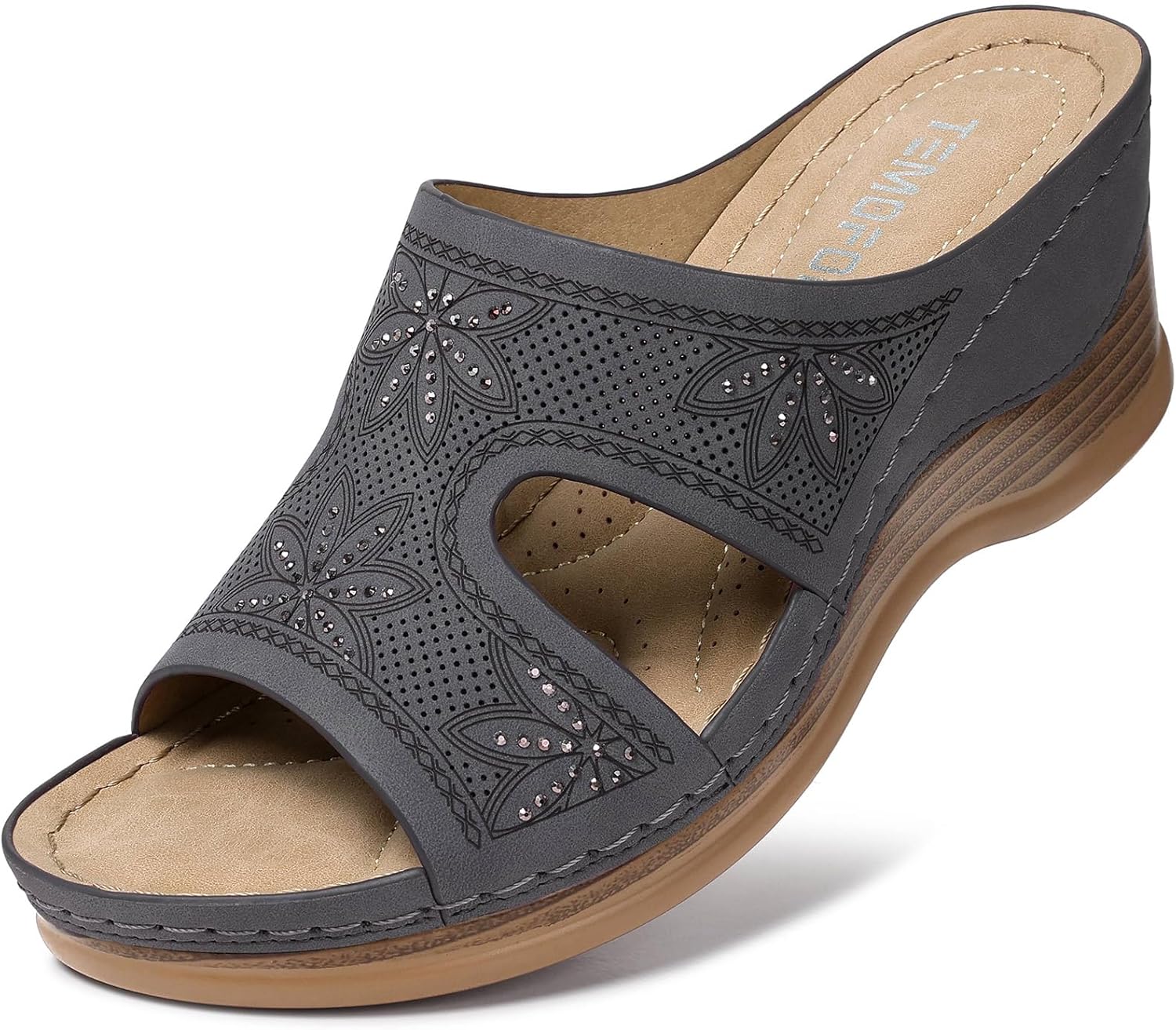 TEMOFON Women Wedge Sandals: Comfortable Casual Summer Footwear