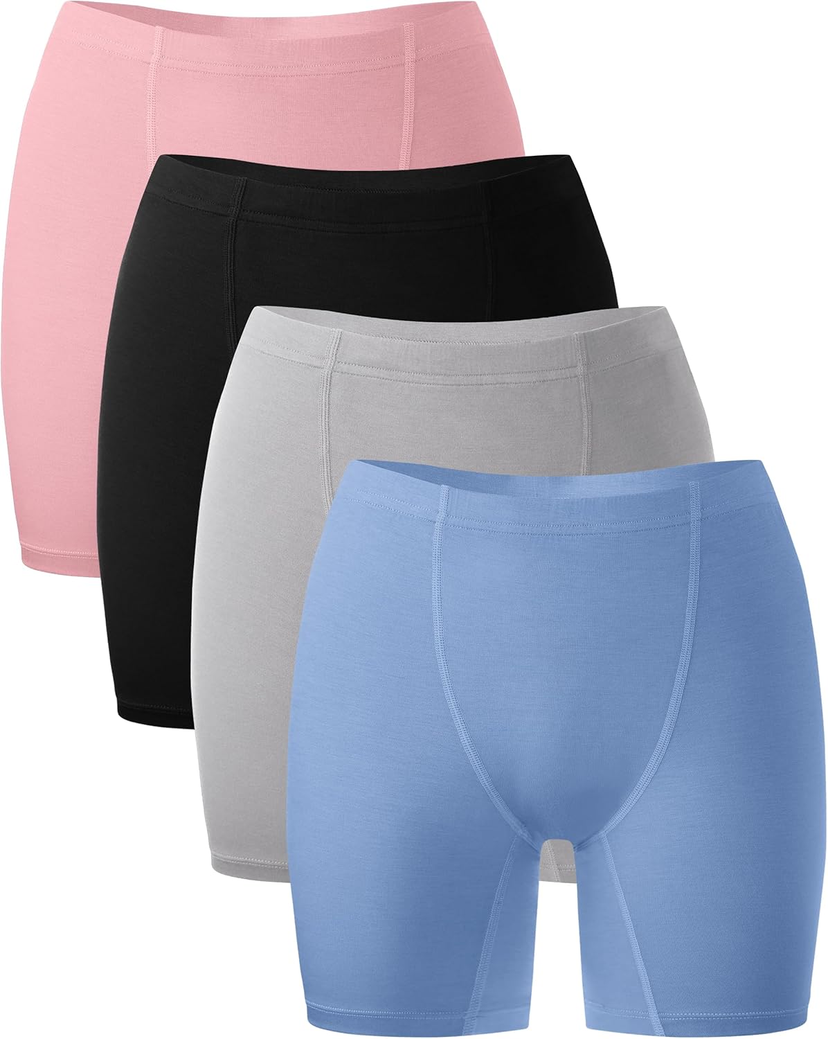 Bamboo Cool Womens Boxer Briefs Soft Stretch Panties 4 Packs
