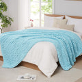 L'AGRATY Chenille Chunky Knit Blanket for Cozy Home Decor