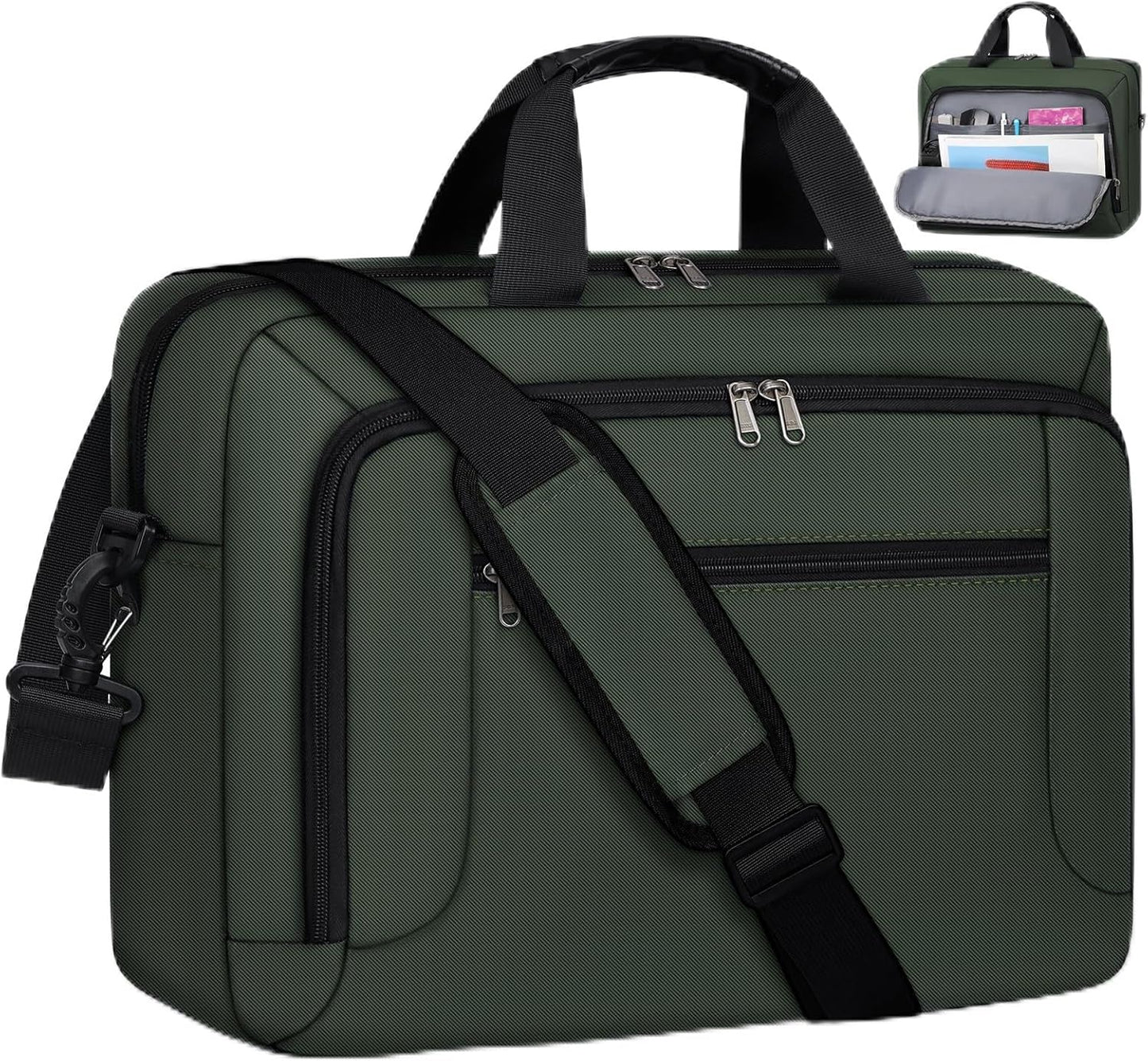 Large Waterproof Laptop Bag for 17.3 Inch Devices - Green