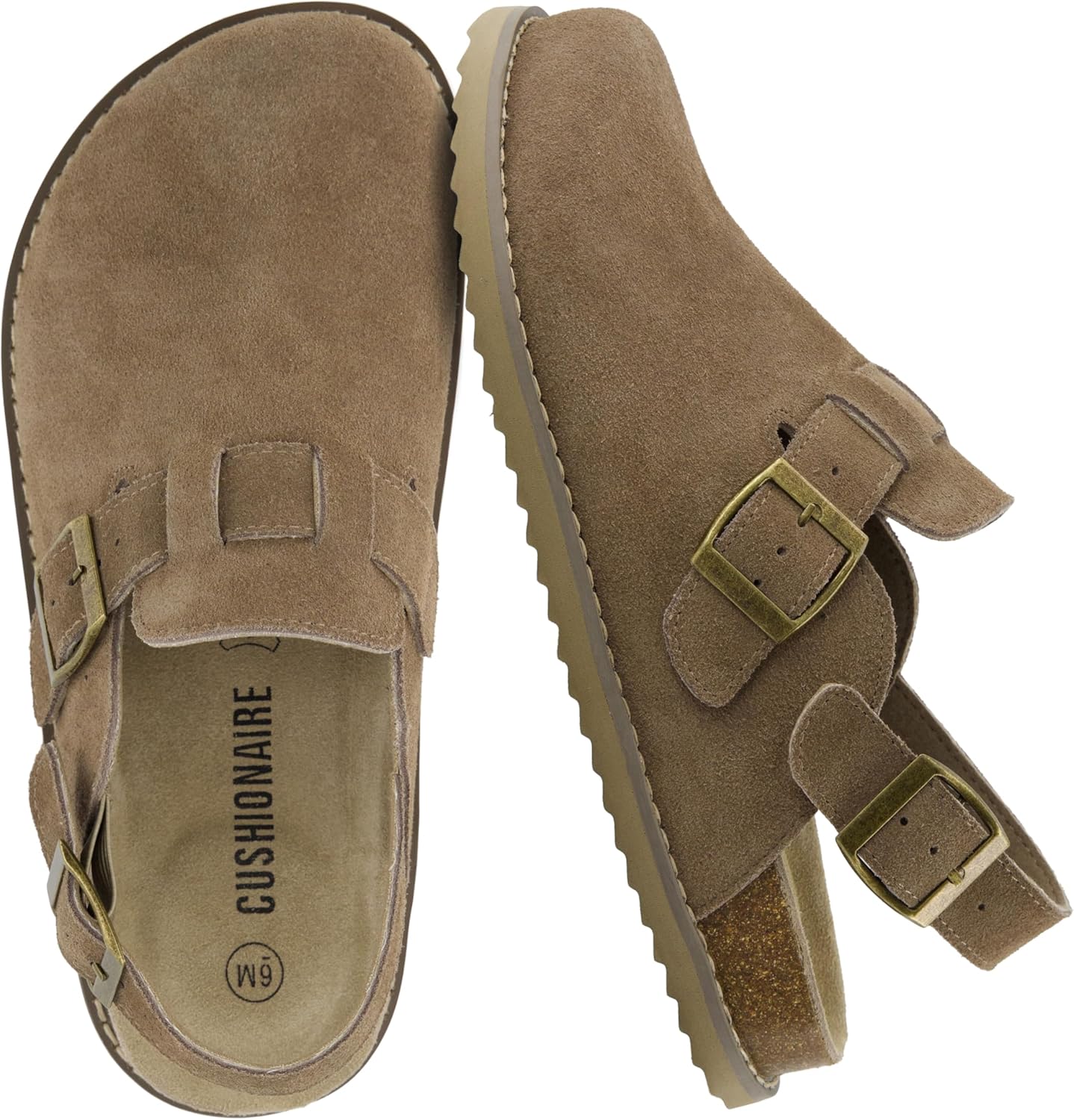 CUSHIONAIRE Brooklyn Suede Womens Slides for Summer Comfort