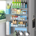 Magnetic Spice Rack for Refrigerator 7-Pack - Space Saving Organizer