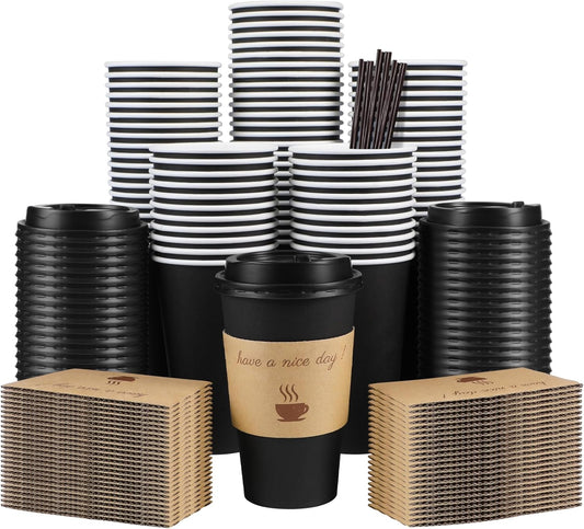 Clawsoff 100 Pack Coffee Cups - On-The-Go Convenience!