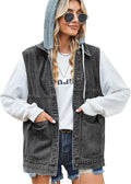 Women Oversized Denim Vest Mid Long Jean Vest - Stylish Loose Fit