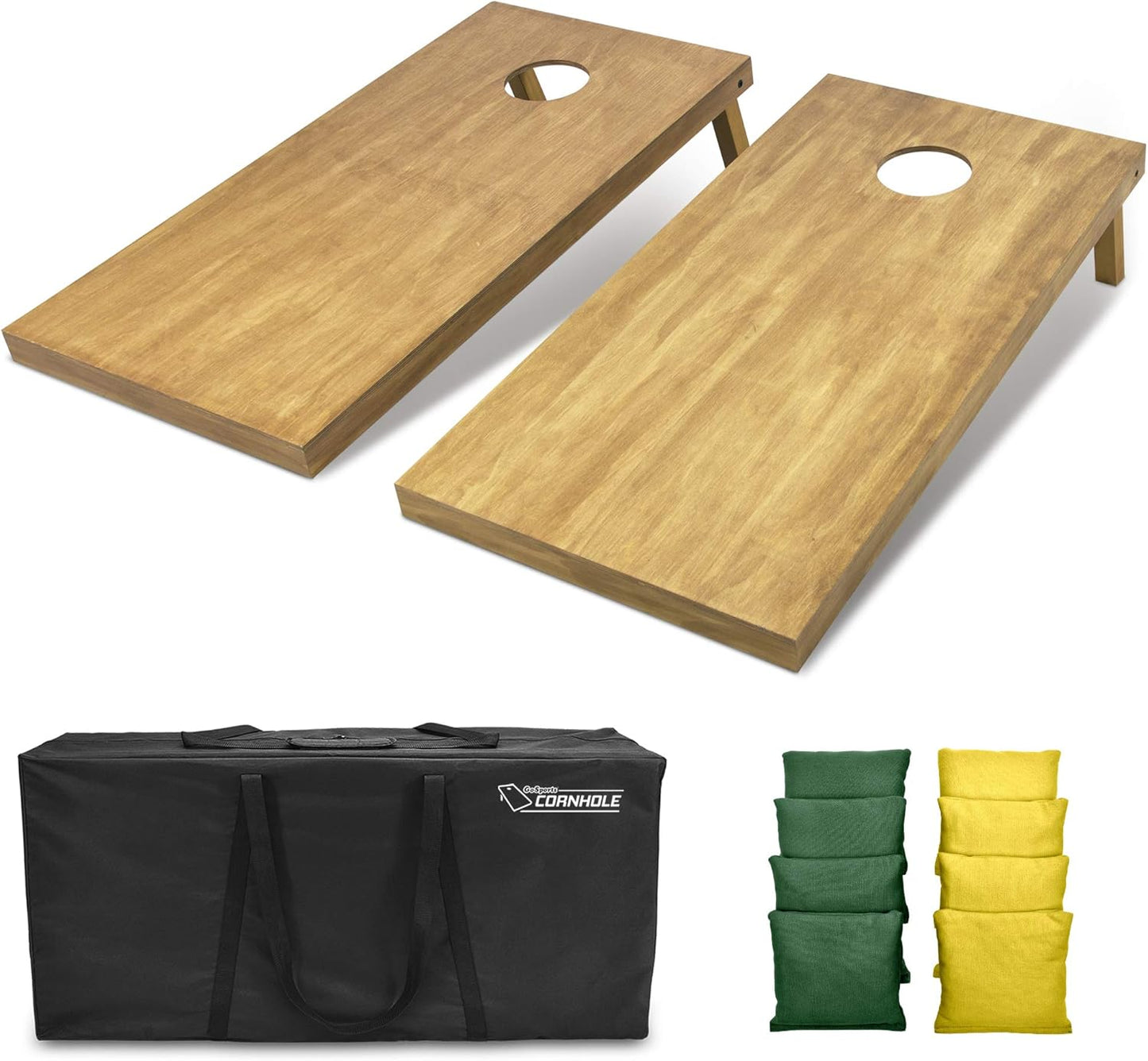 GoSports 4 ft x 2 ft Wooden Cornhole Boards Set for Fun