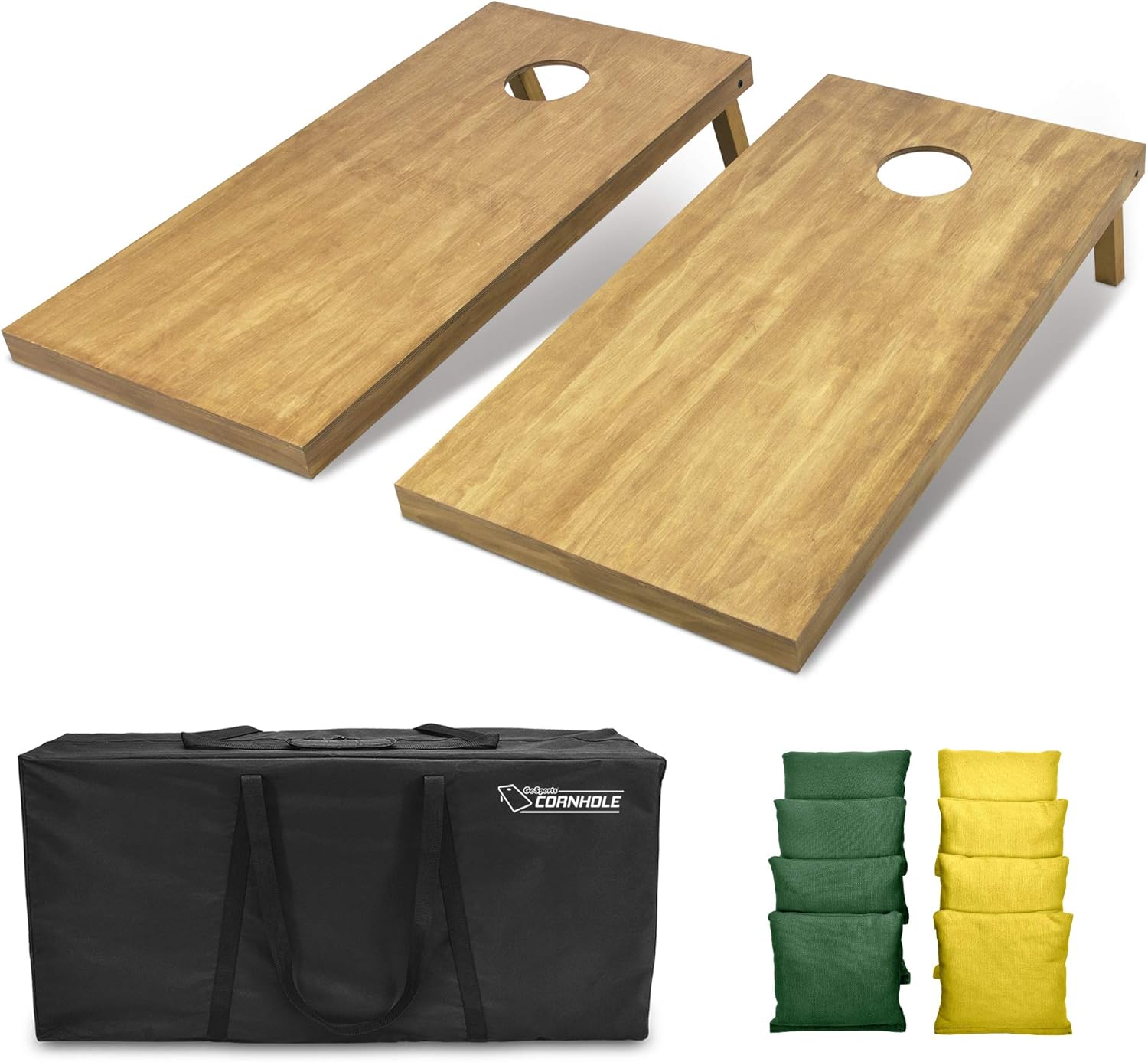 GoSports 4 ft x 2 ft Wooden Cornhole Boards Set for Fun