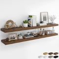 72in Floating Shelves for Wall 2 Pack - Rustic Brown Floating Shelf