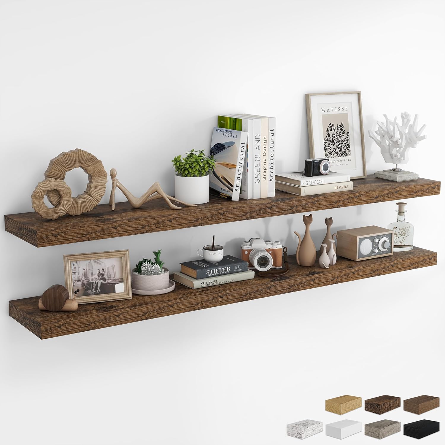 72Inch Rustic Floating Shelves for Wall - Perfect for Any Room