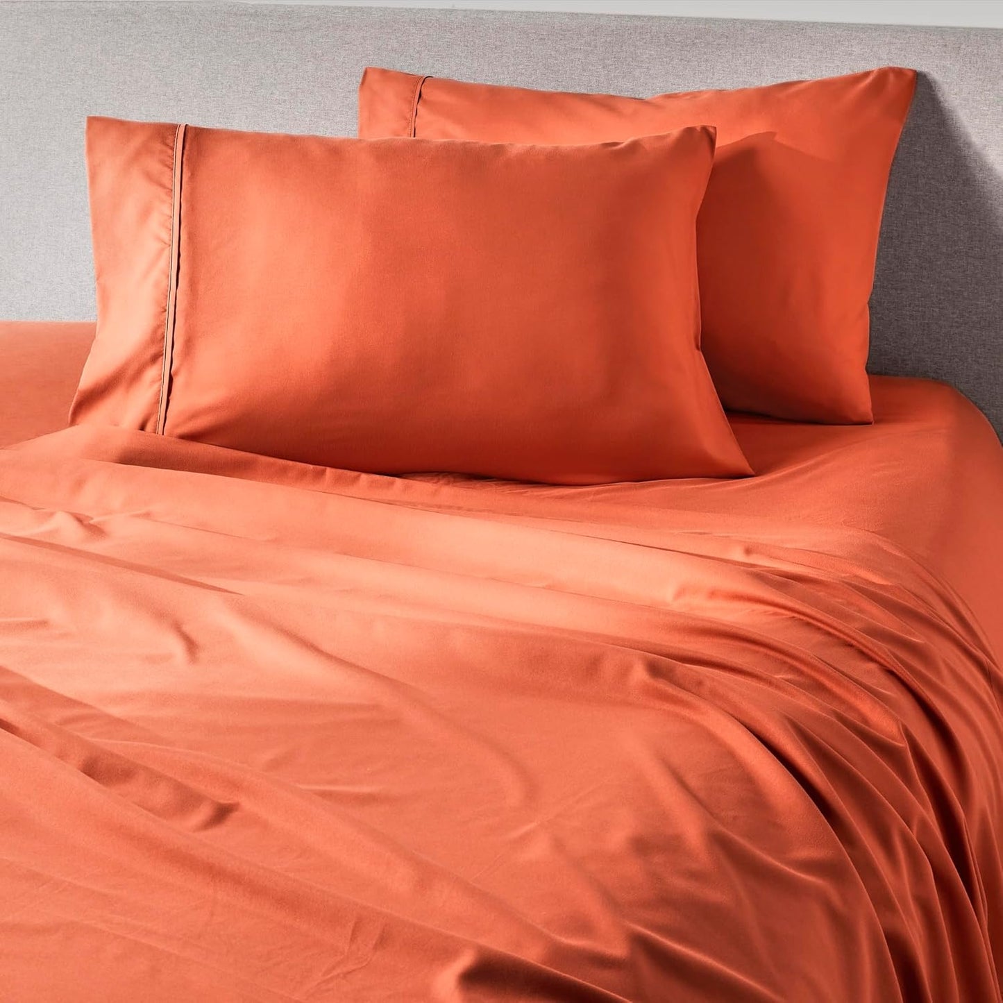 PeachSkinSheets Night Sweats Pumpkin Spice Split King Sheet Set