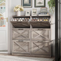 Large Shoe Storage Cabinet with 6 Flip Drawers - Narrow Entryway