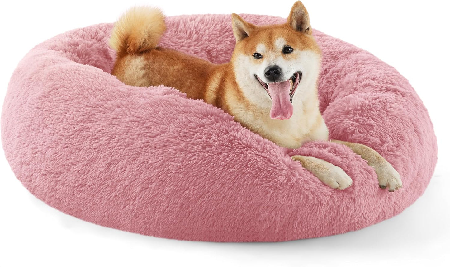Calming Dog Bed for Medium Dogs - Donut Washable Pet Bed