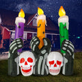 MUMTOP 6 Ft Inflatable Outdoor Halloween Decoration - Spooky Skull