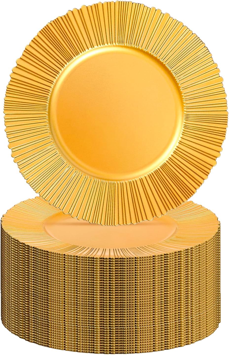 Matte Gold Charger Plates Bulk - Set of 100