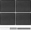 4 Pack Heavy Duty Steel Pegboard Panels - Flexible Garage Storage