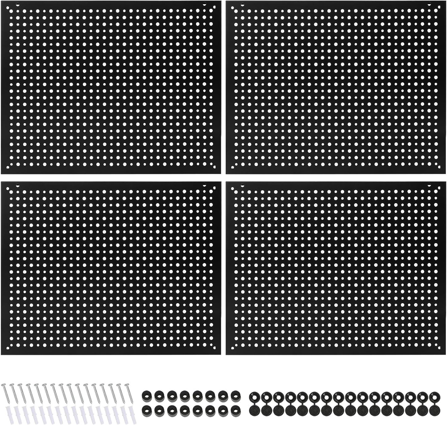 4 Pack Heavy Duty Steel Pegboard for Garage Organization