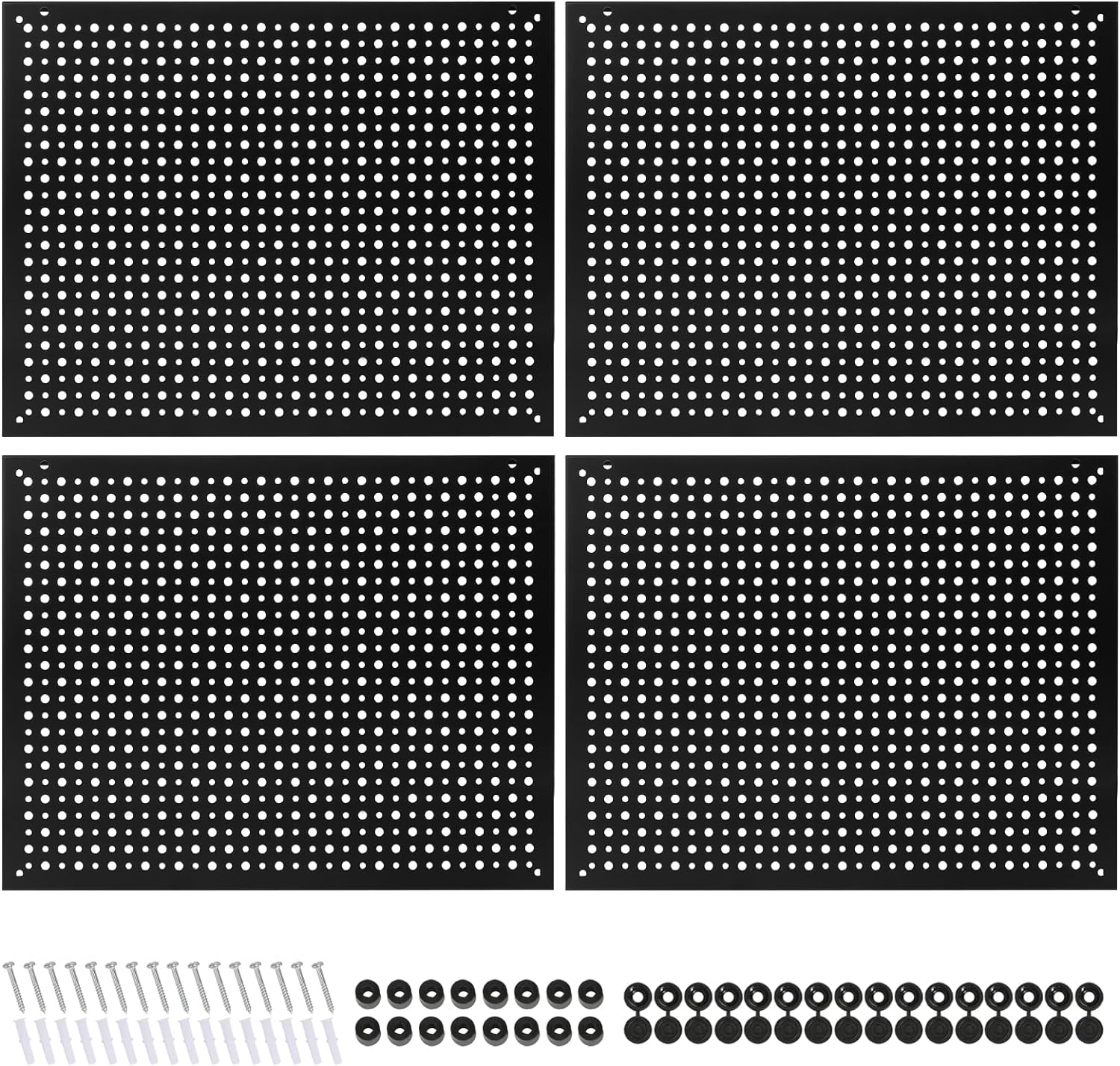 4 Pack Heavy Duty Steel Pegboard for Garage Organization
