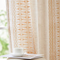 Boho Curtains Embroidered Linen Blend 63 in Panels - Light Filtering