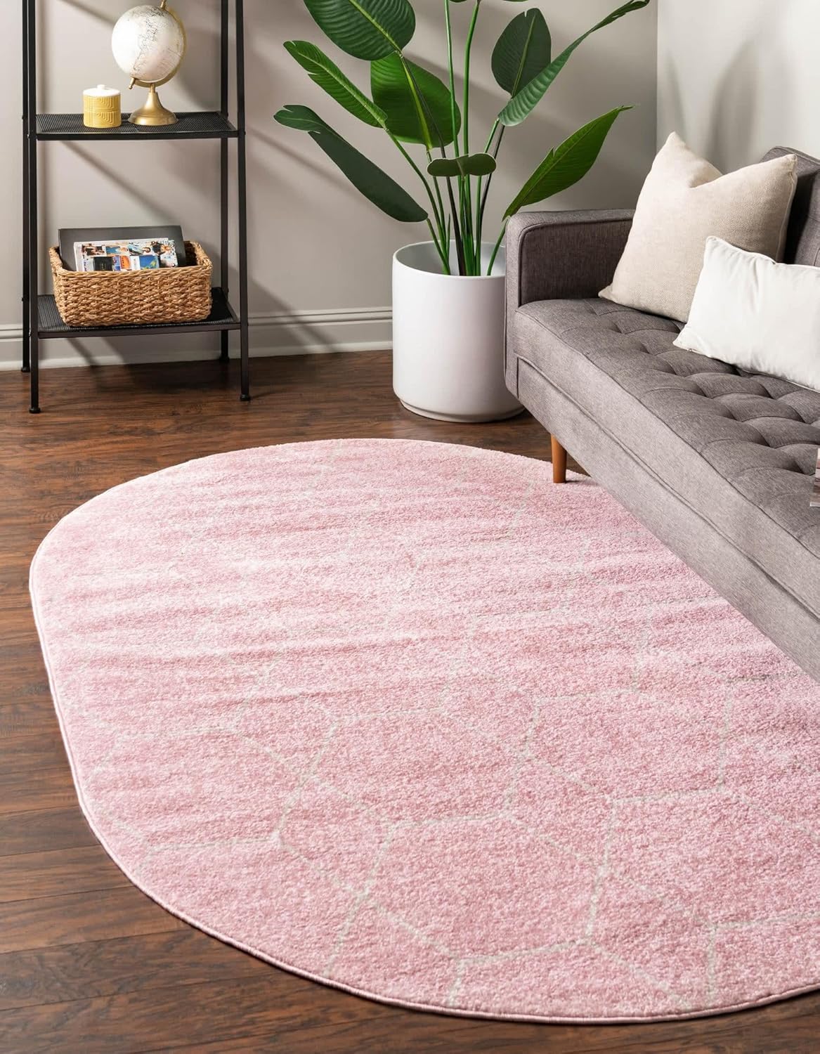 Unique Loom Trellis Frieze Collection Area Rug - Geometric Design