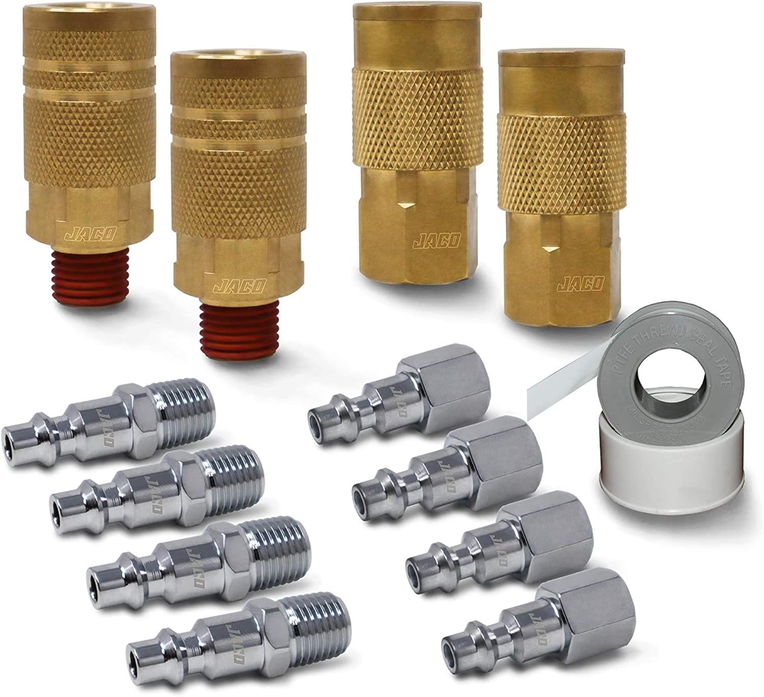 JACO Quick Connect Air Hose Fittings - Efficient 12-Piece Kit