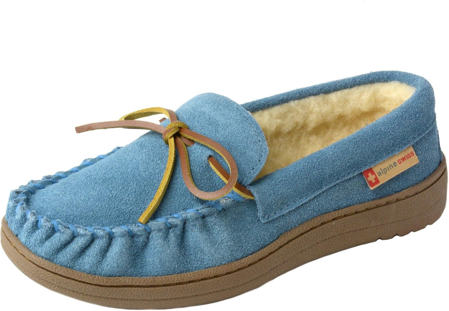 Alpine Swiss Sabine Womens Moccasin Slippers for Cozy Comfort