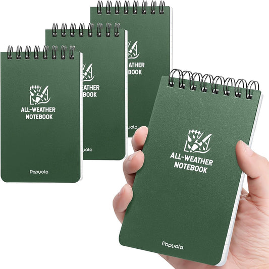 Waterproof Mini Spiral Notebook Set - 100 Pages