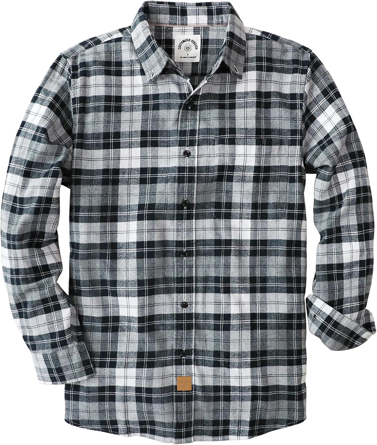 Dubinik Flannel Shirt for Men - Soft Cotton Long Sleeve Plaid