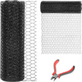 48 in x 150 ft Black Chicken Wire Mesh Fence - Durable Poultry Netting