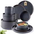 Ceramic Dinnerware Set for 8 - Durable Stoneware Service for 8