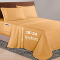 King Extra Deep Pocket Microfiber Sheet Set - Camel-Gold Luxury