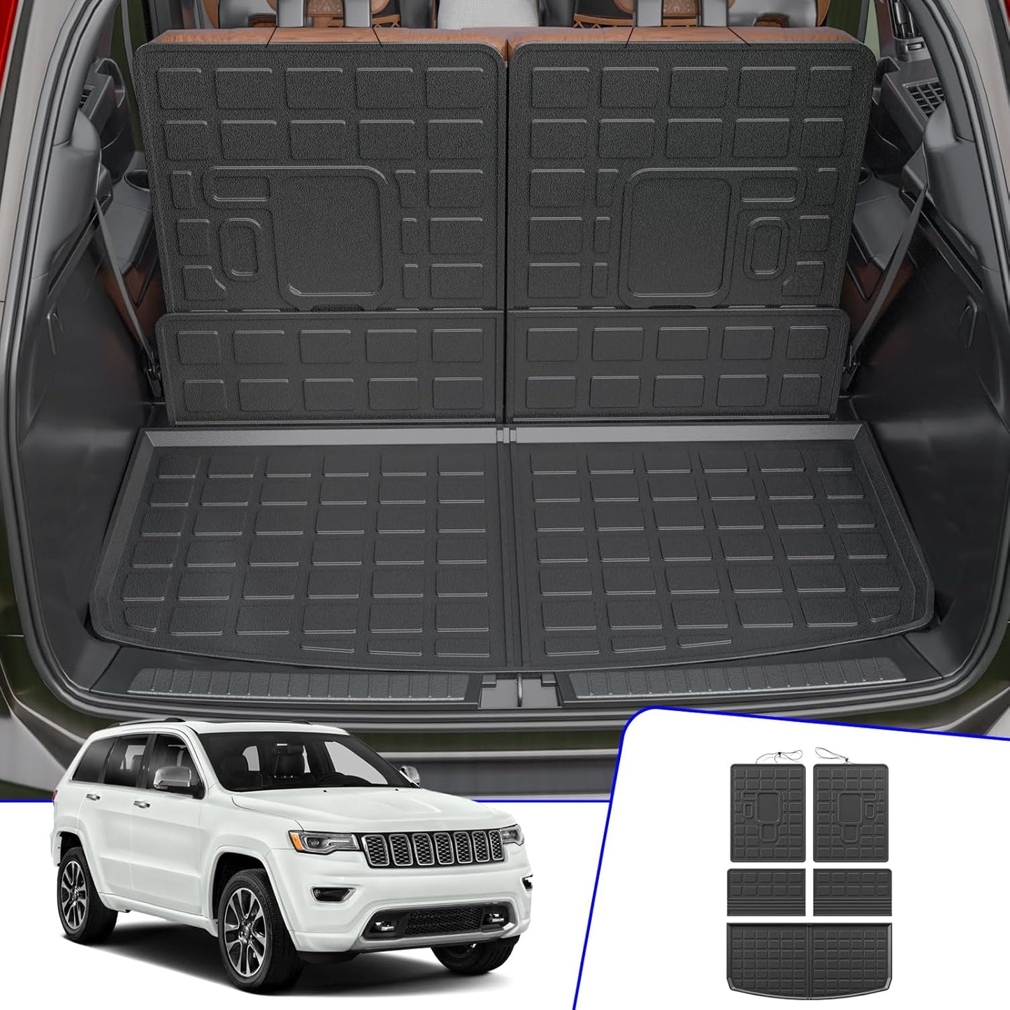 Rongtaod Cargo Mat for 2021-2025 Jeep Grand Cherokee L Trunk