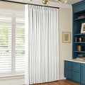 102 in 100% Blackout Linen Pleated Curtain 60 in Wide Panel - Heavy
