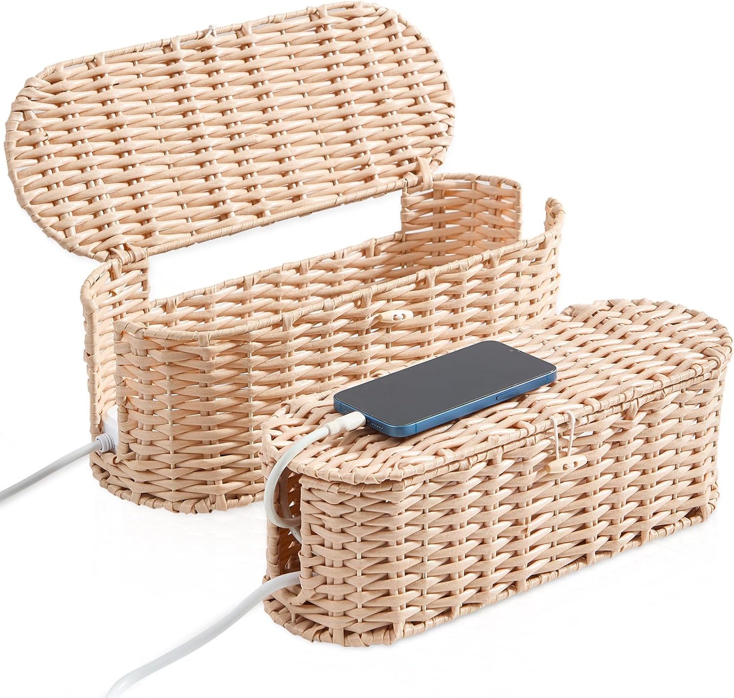 FairyHaus Cable Management Box Set for Neat Cord Organization
