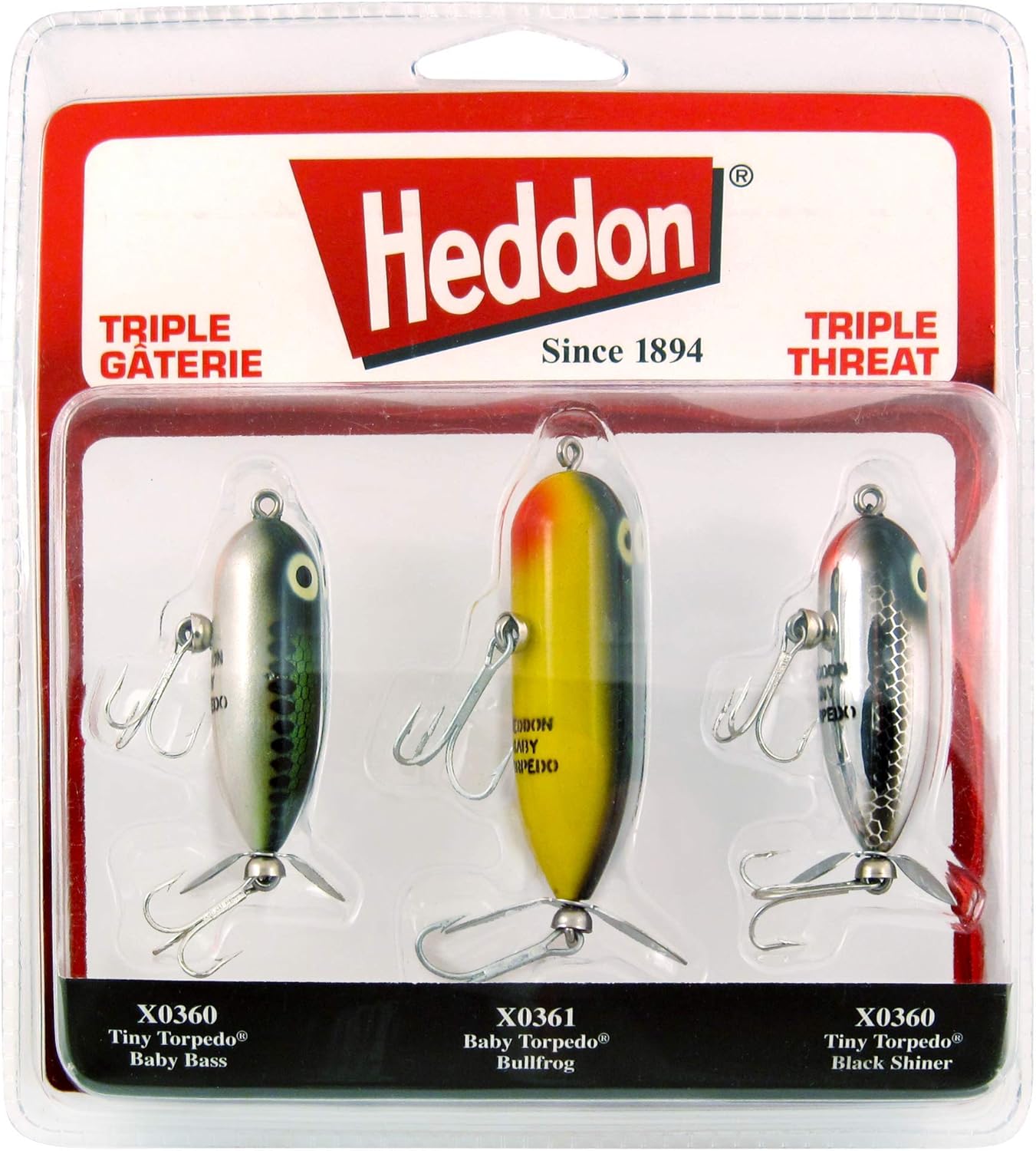 Heddon Torpedo Triple Threat Spinner Lures