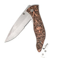 Knife - Aztec Calendar 138 Double Sided Engraving - Compact Rescue