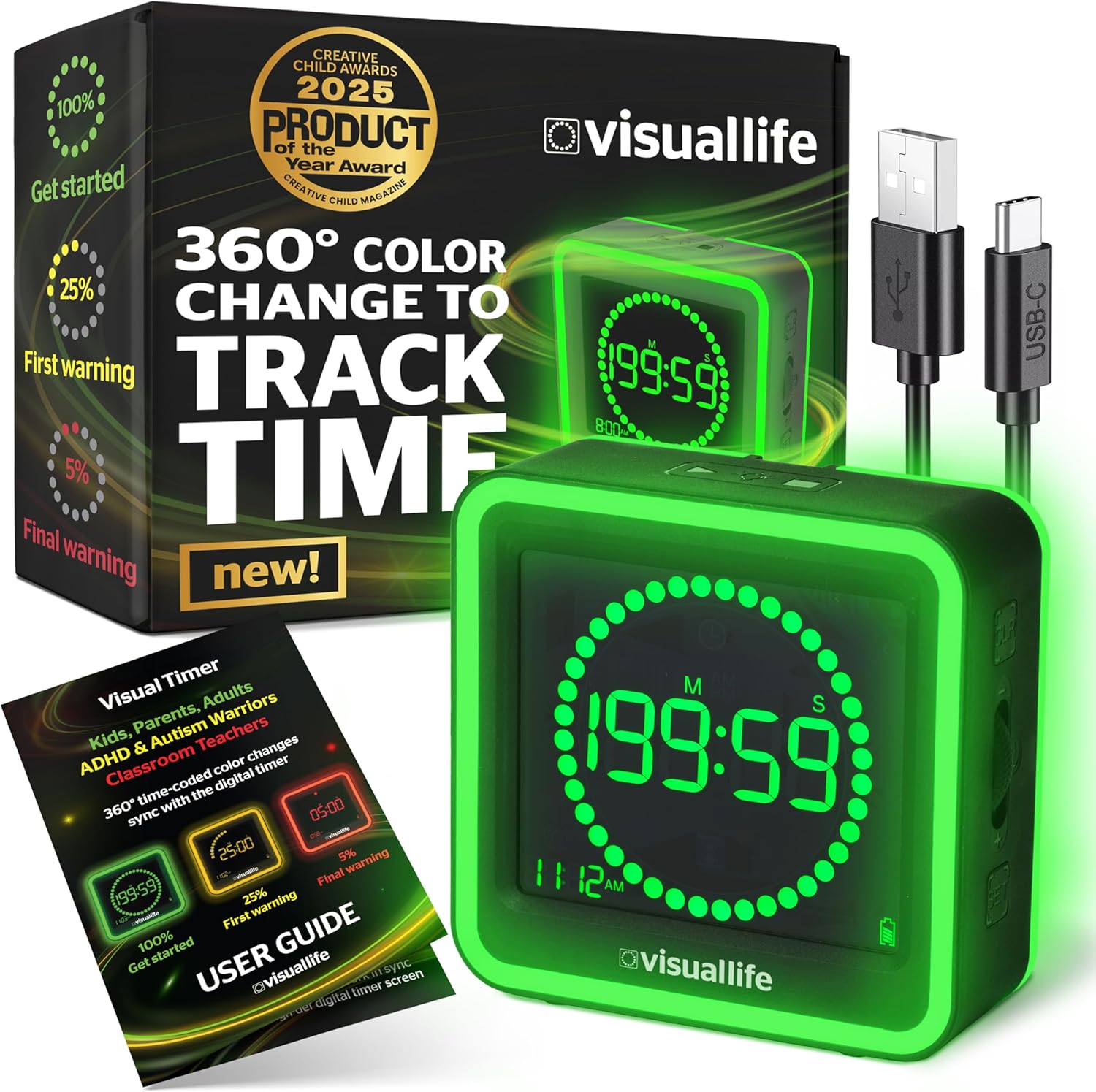 Visual Timer for Kids and Adults - Focus and Track Progress
