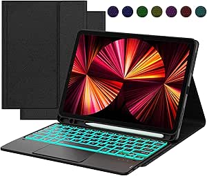 DOMEUN iPad Pro 11 Inch Case with Detachable Backlit Keyboard