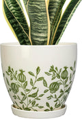 Ceramic Planter - 8.2 Inch Pot for Indoor Outdoor Plants