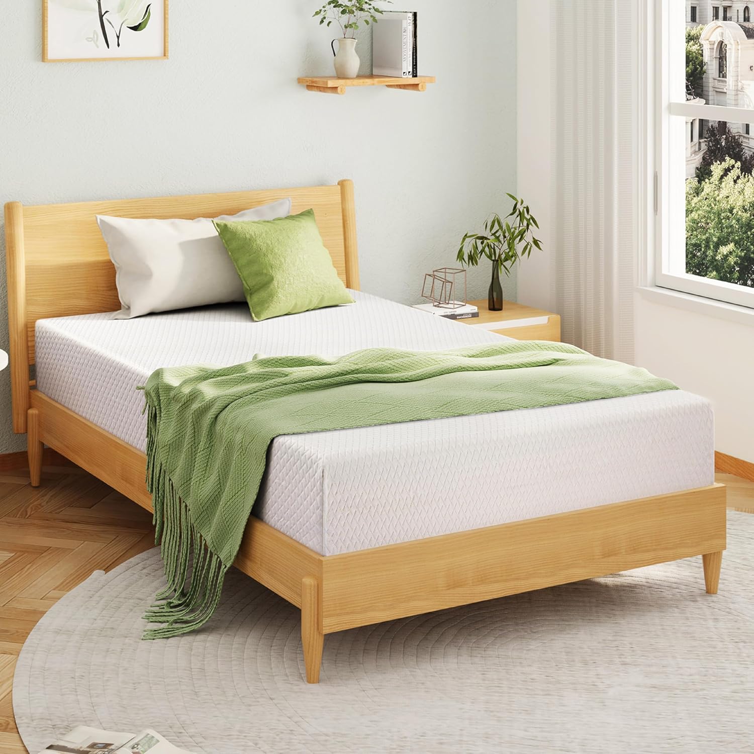 EGOHOME Twin XL Memory Foam Mattress with Cooling Gel for Comfort