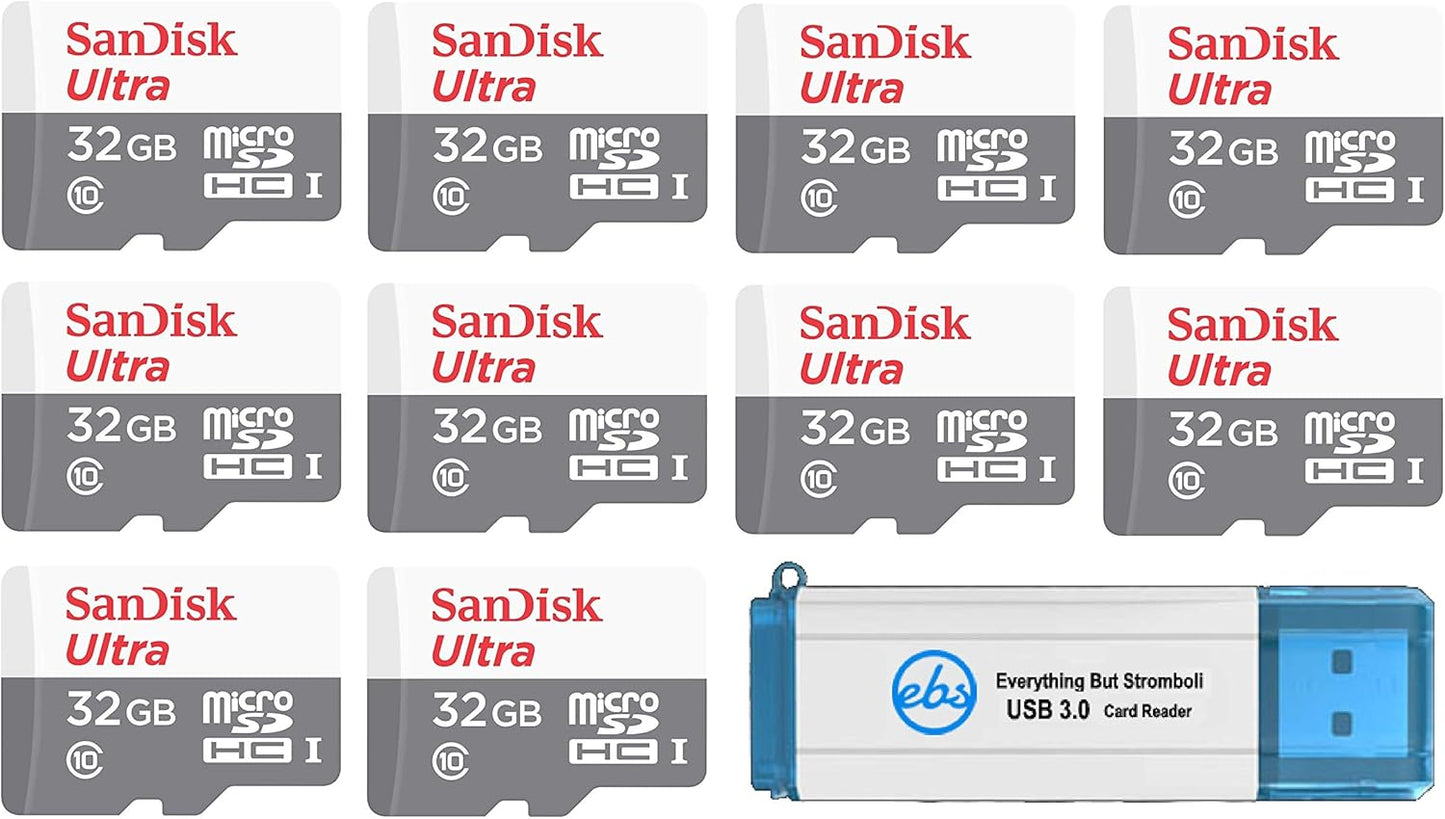 SanDisk Ultra 32GB microSDHC Memory Card Bundle for Fast Transfers