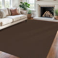Braided Area Rug 6x9 ft Washable Non Slip Brown - Durable Floor Rug