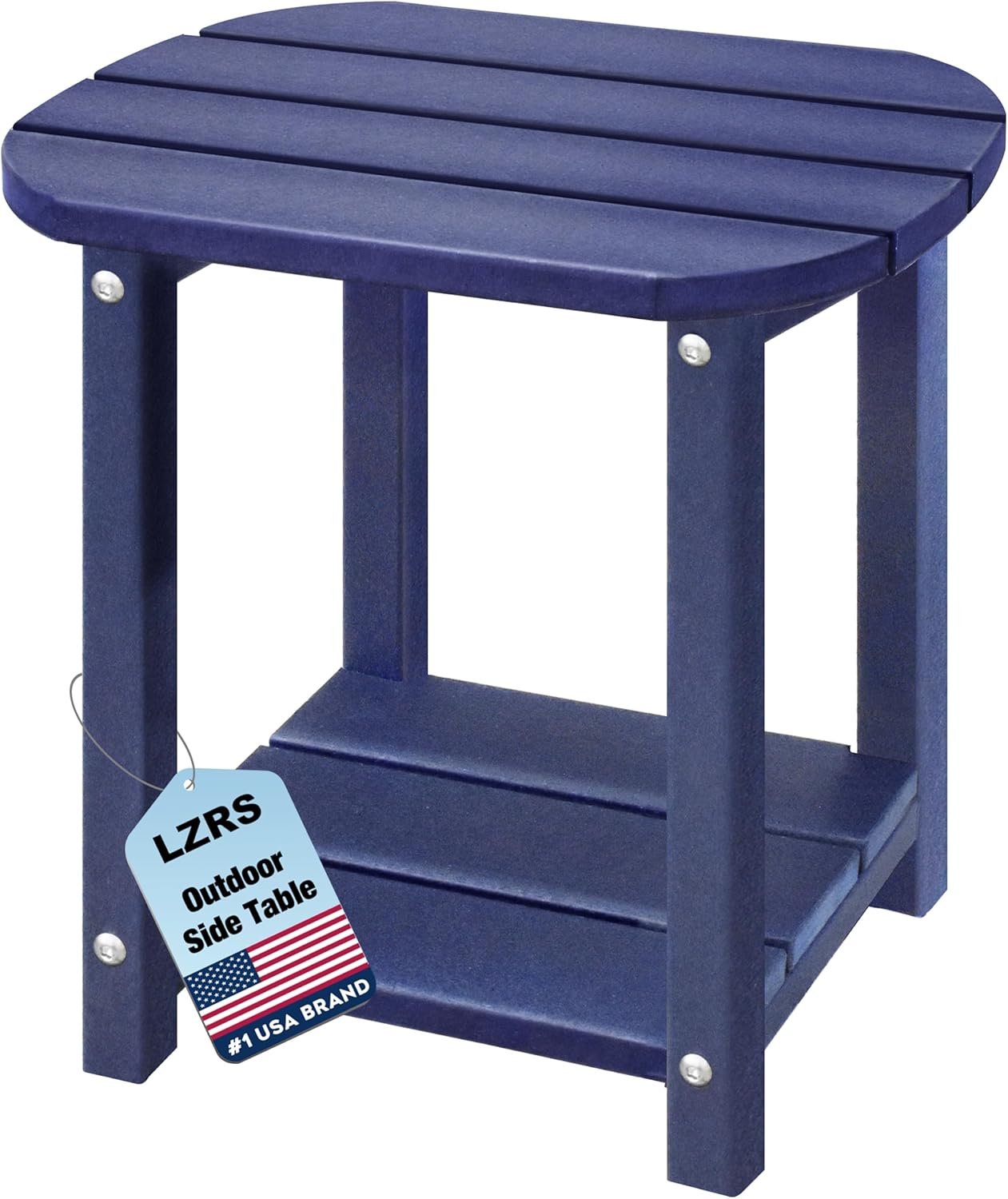 LZRS Outdoor Side Table - 2-Tier Adirondack HDPE Patio Table