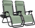Sage Green Set of 2 Zero Gravity Lounge Chairs - Adjustable Recliners
