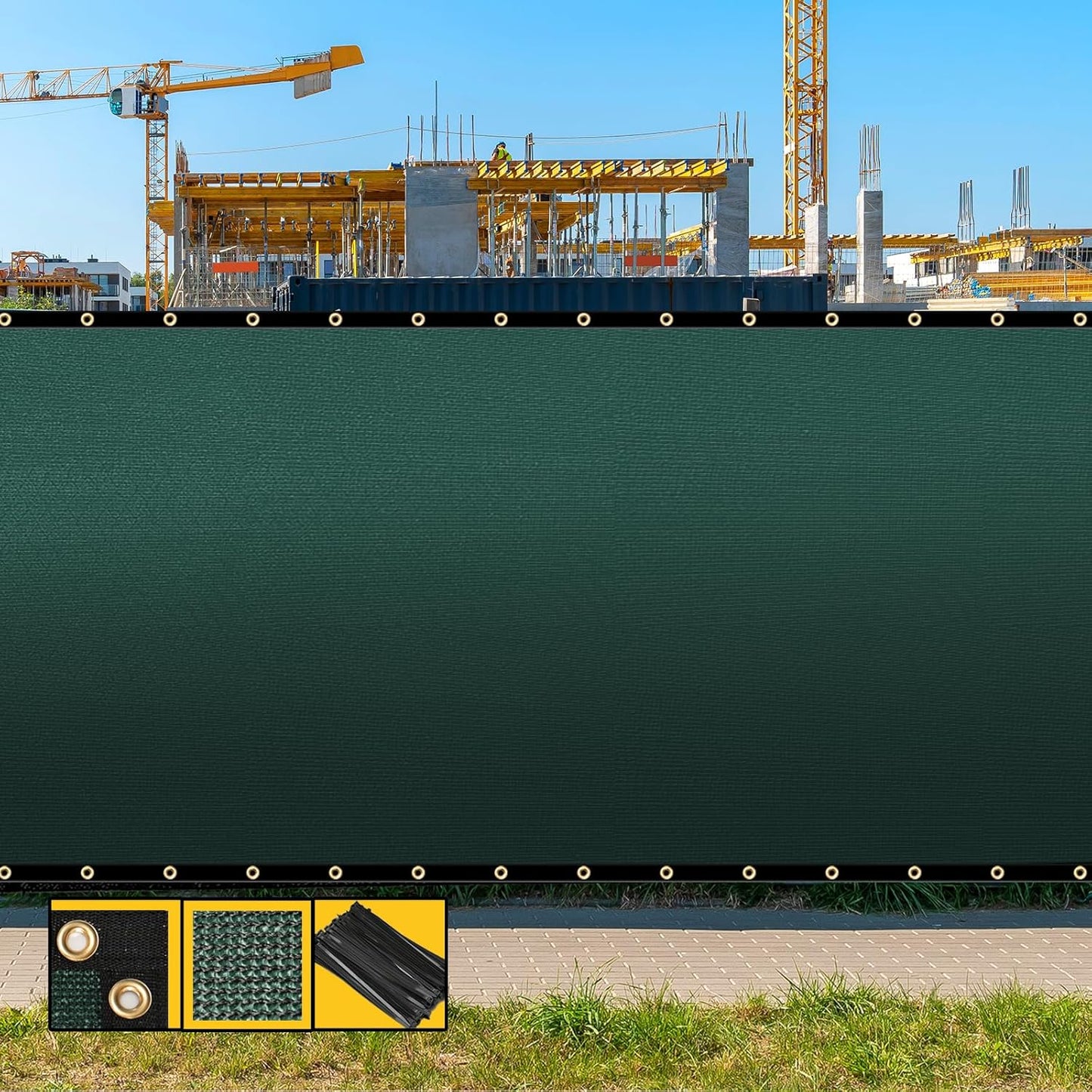 Customized 8ft x 119ft Green Fence Privacy Screen for Outdoor Use