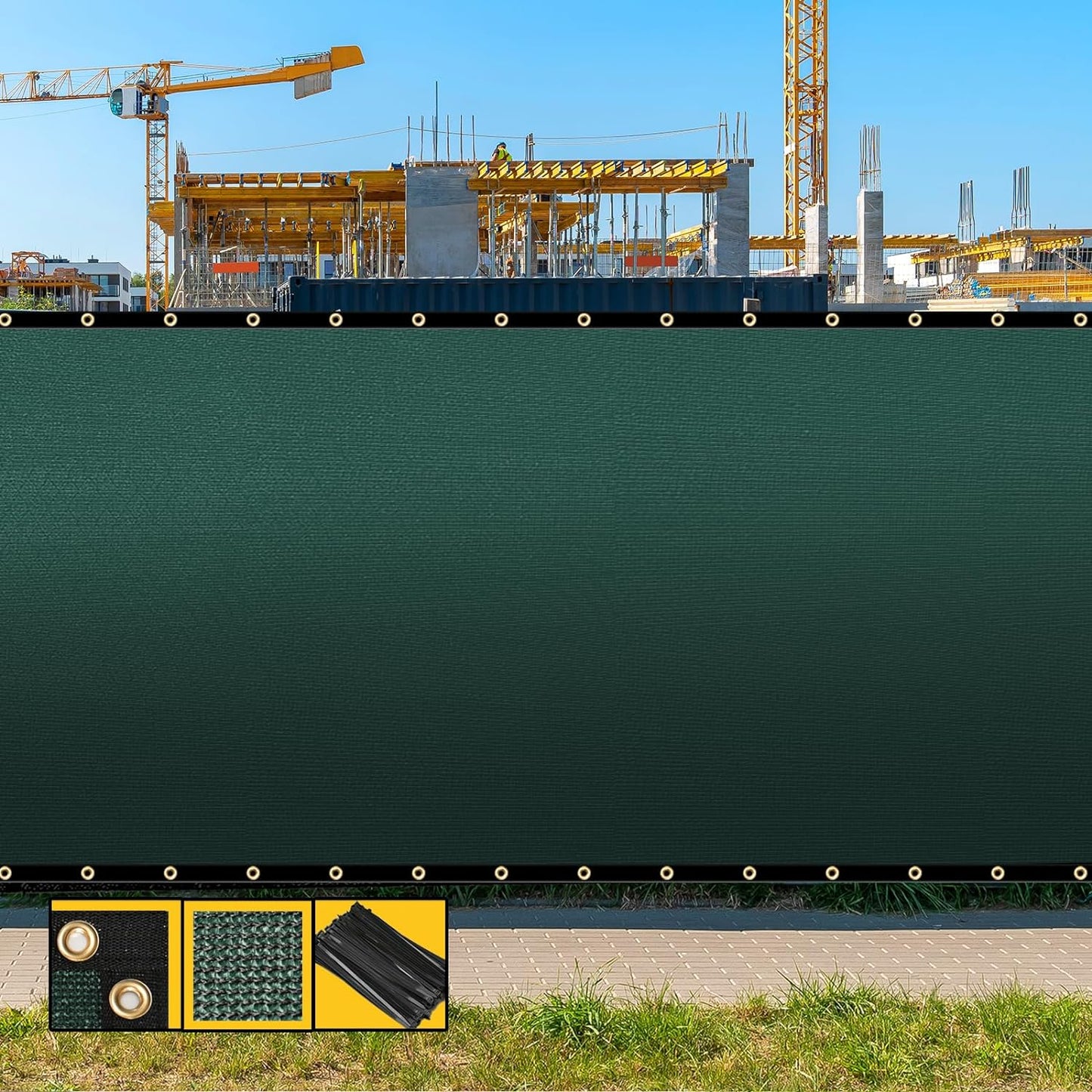 Customized 8ft x 185ft Green Fence Privacy Screen for Gardens