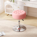 Furniliving Mid-Century Velvet Tufted Makeup Ottoman Stool