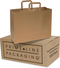 Prime Line Packaging Brown Paper Bags Large Kraft Grocery Bags - 100