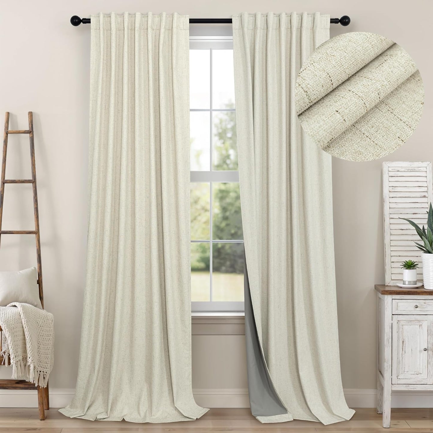 Modern Black Out Curtains for Bedroom Windows by Pitalk