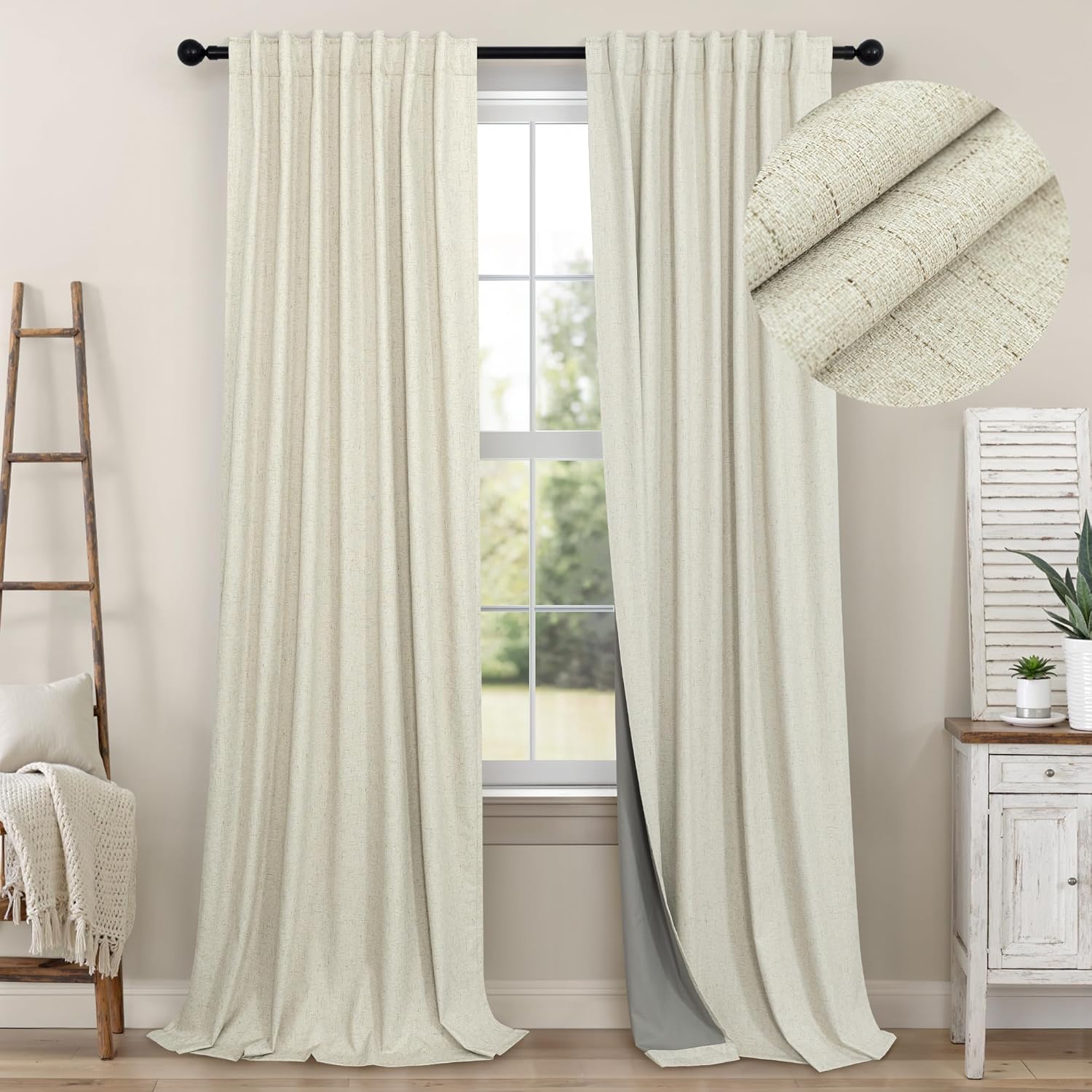 Modern Black Out Curtains for Bedroom Windows by Pitalk
