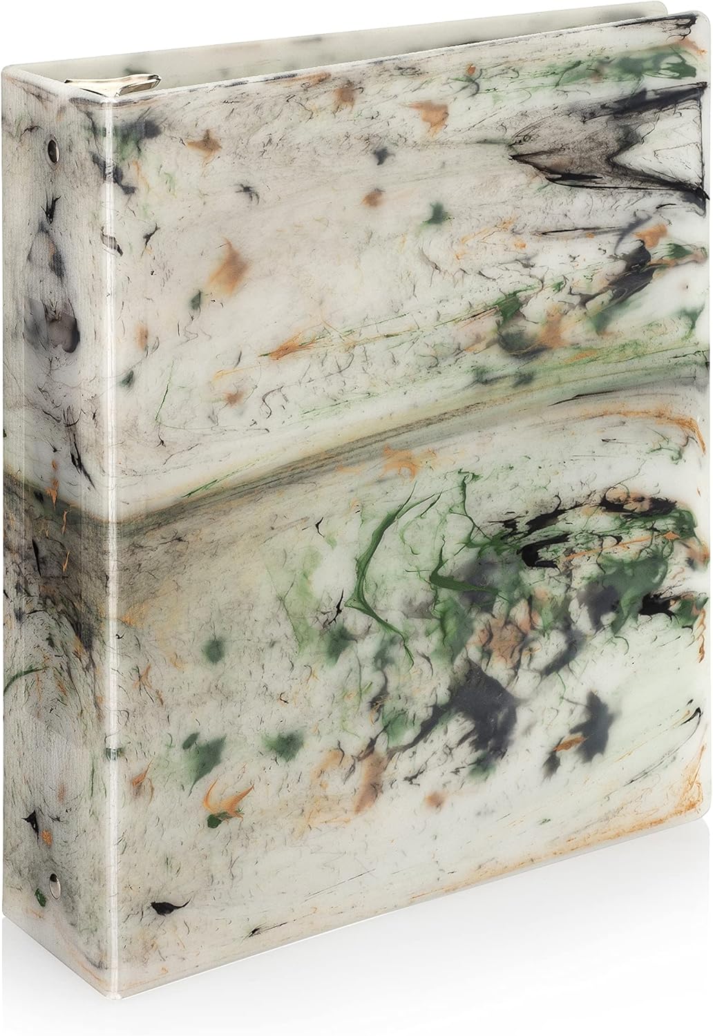 Carstens Heavy Duty 3-Inch Green Marble Binder for 400 Sheets