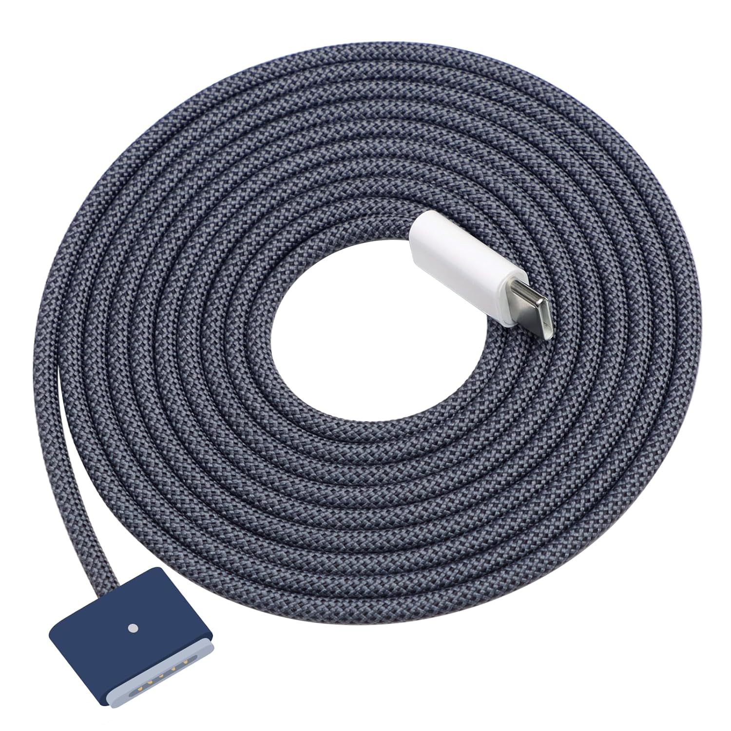 DERLULU USB-C to Magnetic 3 Fast Charging Cable: Compatible with MacBook Air/Pro, 6.6ft Midnight Blue